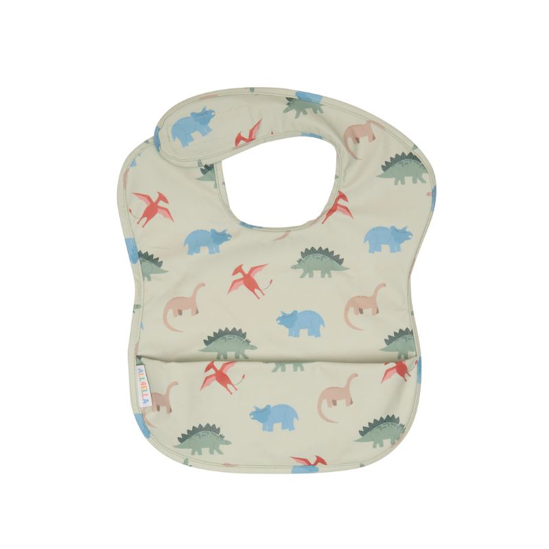 Recycled pouch bib - Dinosaurs