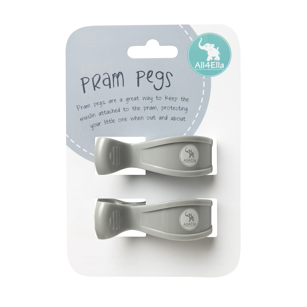 Pram pegs 2 pk Grey
