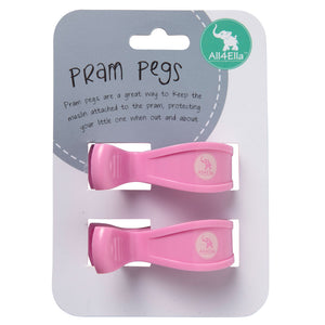Pram pegs 2 pk - Pastel Pink