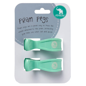 Pram pegs 2 pk - Pastel Mint