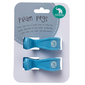 Pram pegs 2 pk - Pastel Blue