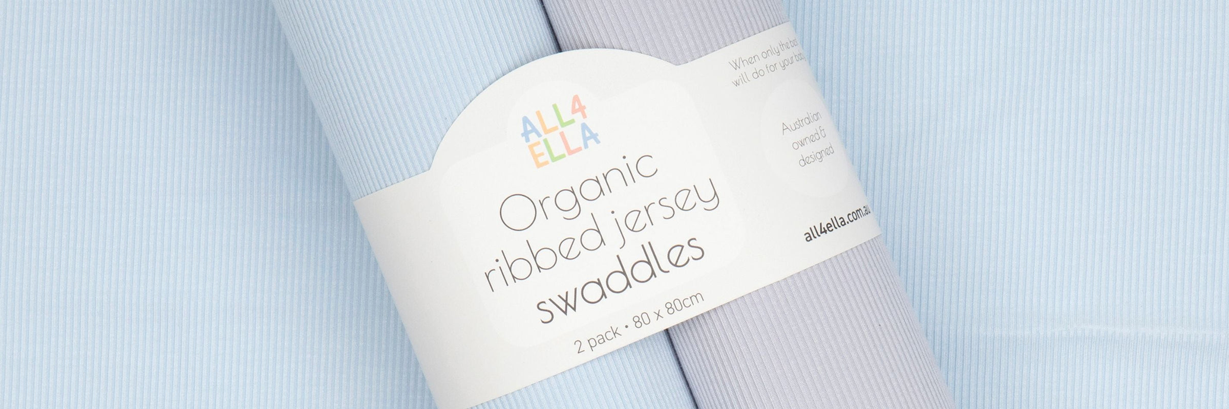 Ribbed Jersey Swaddles 2pk