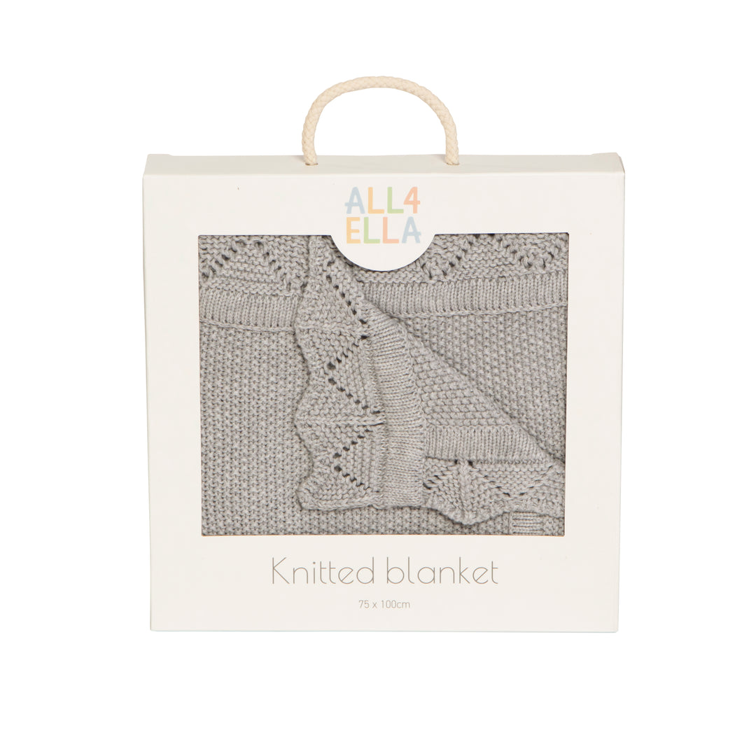 Knitted blanket - Light Grey