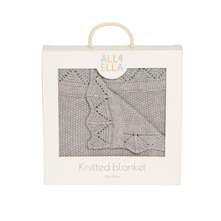 Knitted blanket - Light Grey