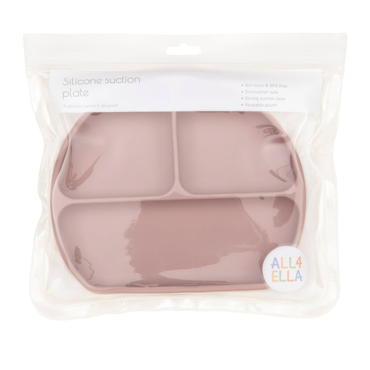 Silicone suction plate - Dusty Pink