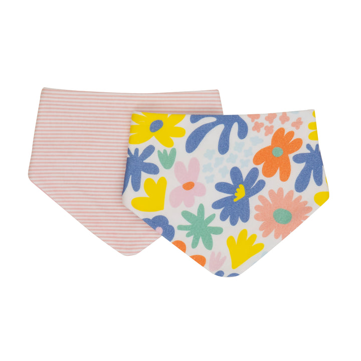 Bandana bibs 2pk - Bright Floral