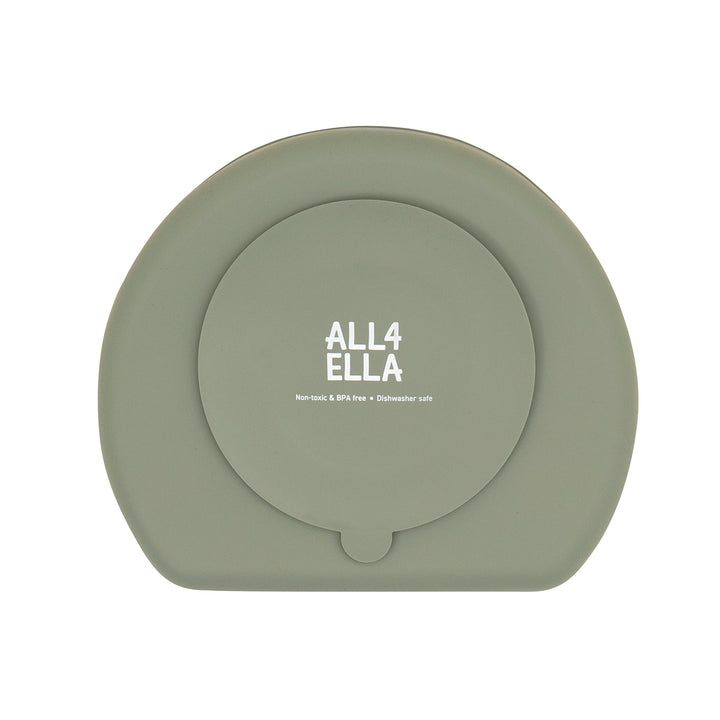 Silicone suction plate - Olive