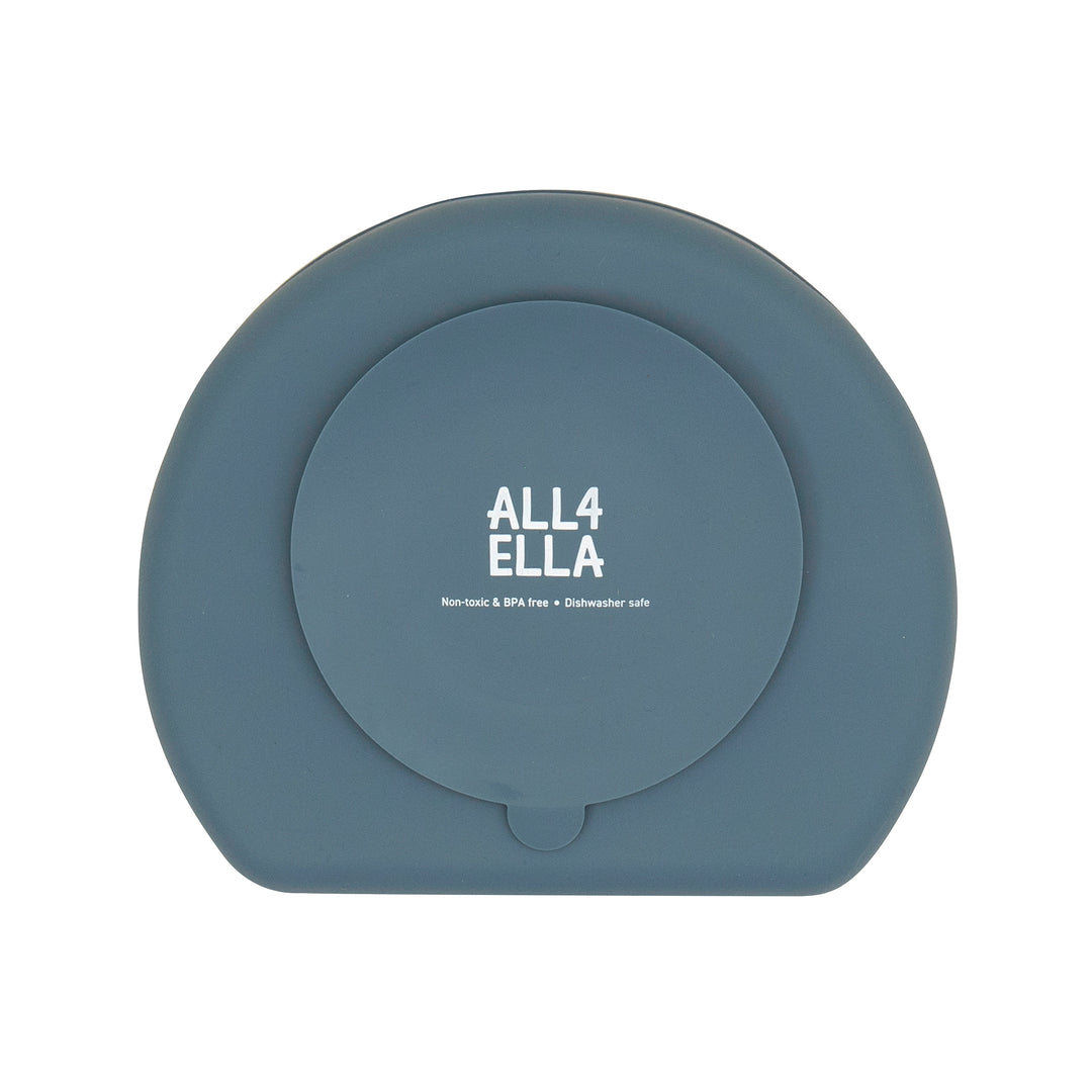 Silicone suction plate - Slate Blue