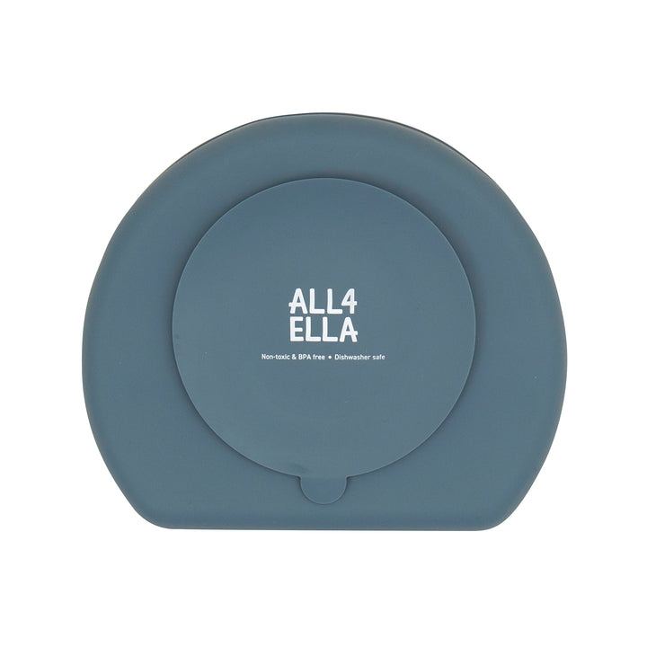 Silicone suction plate - Slate Blue