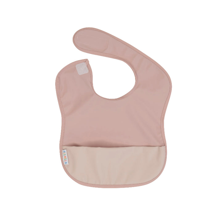 Recycled pouch bib - Dusty pink