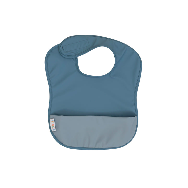 Recycled pouch bib - Two-tone Blue