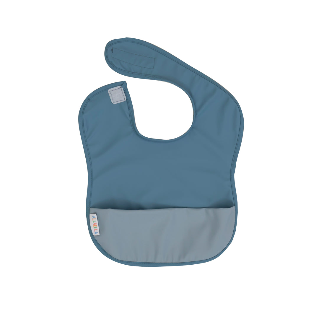 Recycled pouch bib - Two-tone Blue