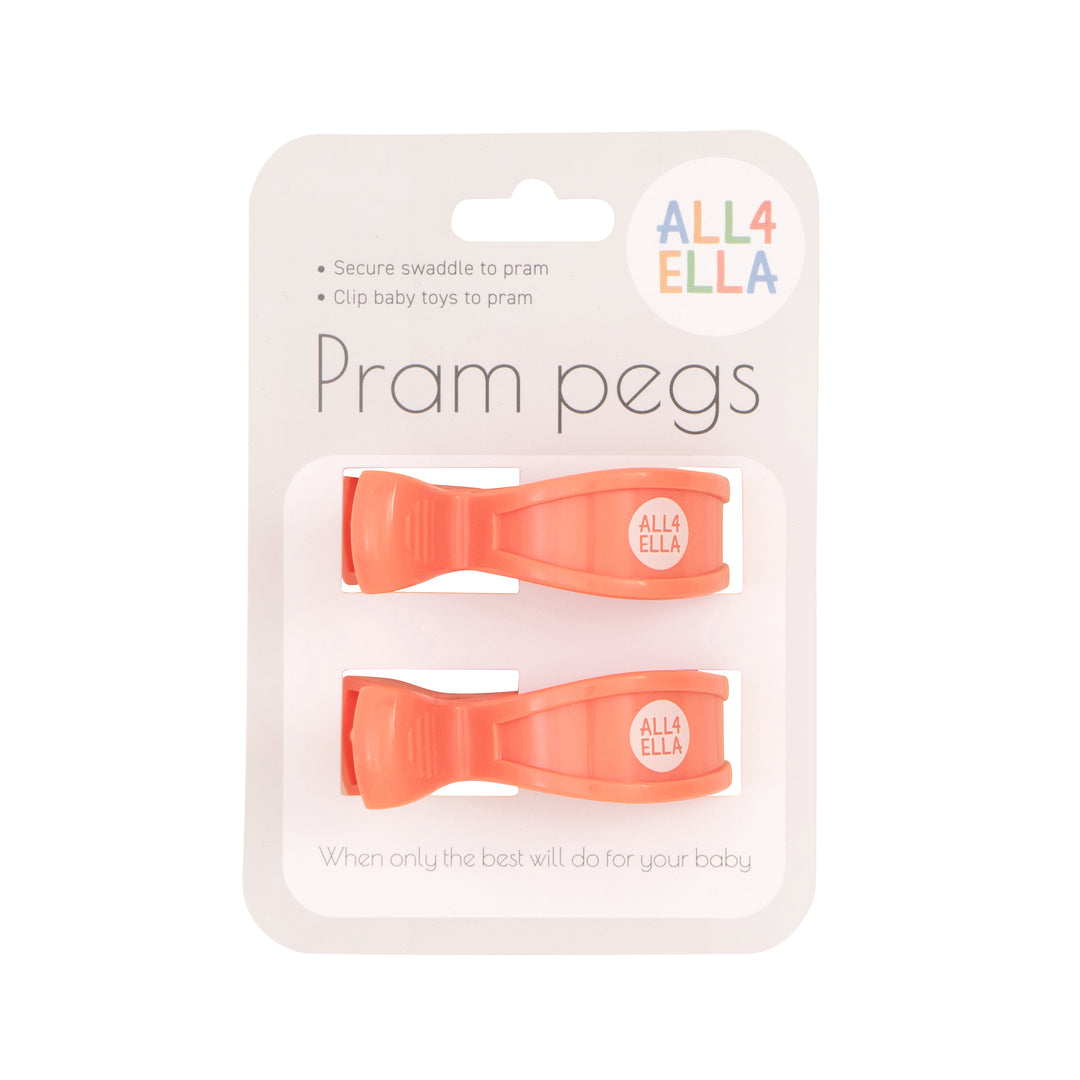 Pram pegs 2 pk - Coral