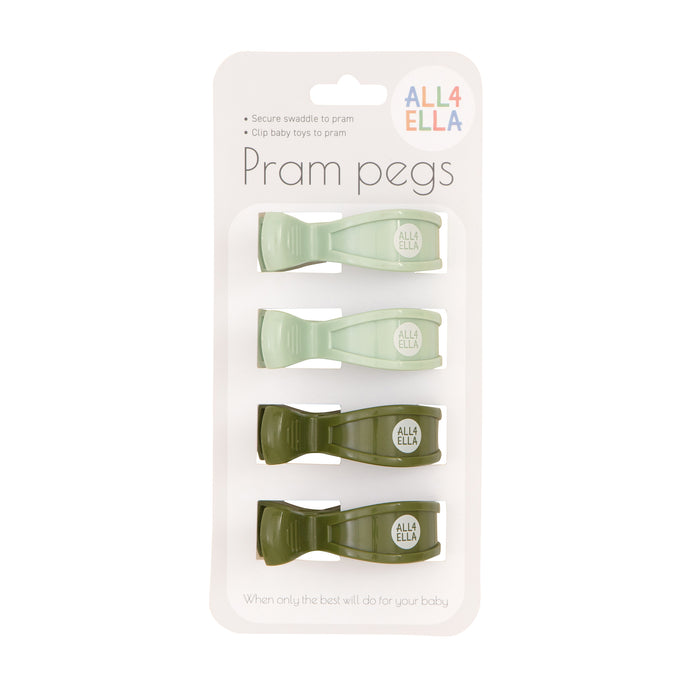 4 Pack Pegs Sage/Forest Green