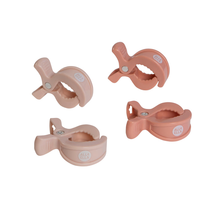 Pram Pegs 4 pk - Cream/Peach