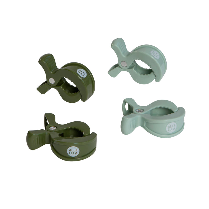 Pram Pegs 4 pk - Sage/Forest Green