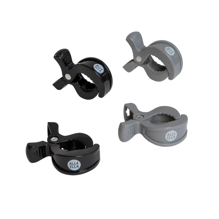 Pram Pegs 4 pk - Black/Grey