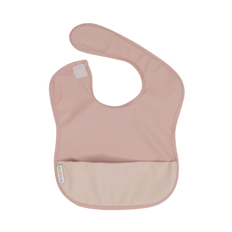 Recycled pouch bib - Dusty pink