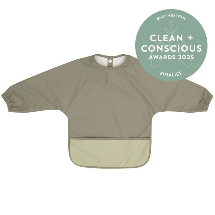Recycled long sleeve bib - Sage