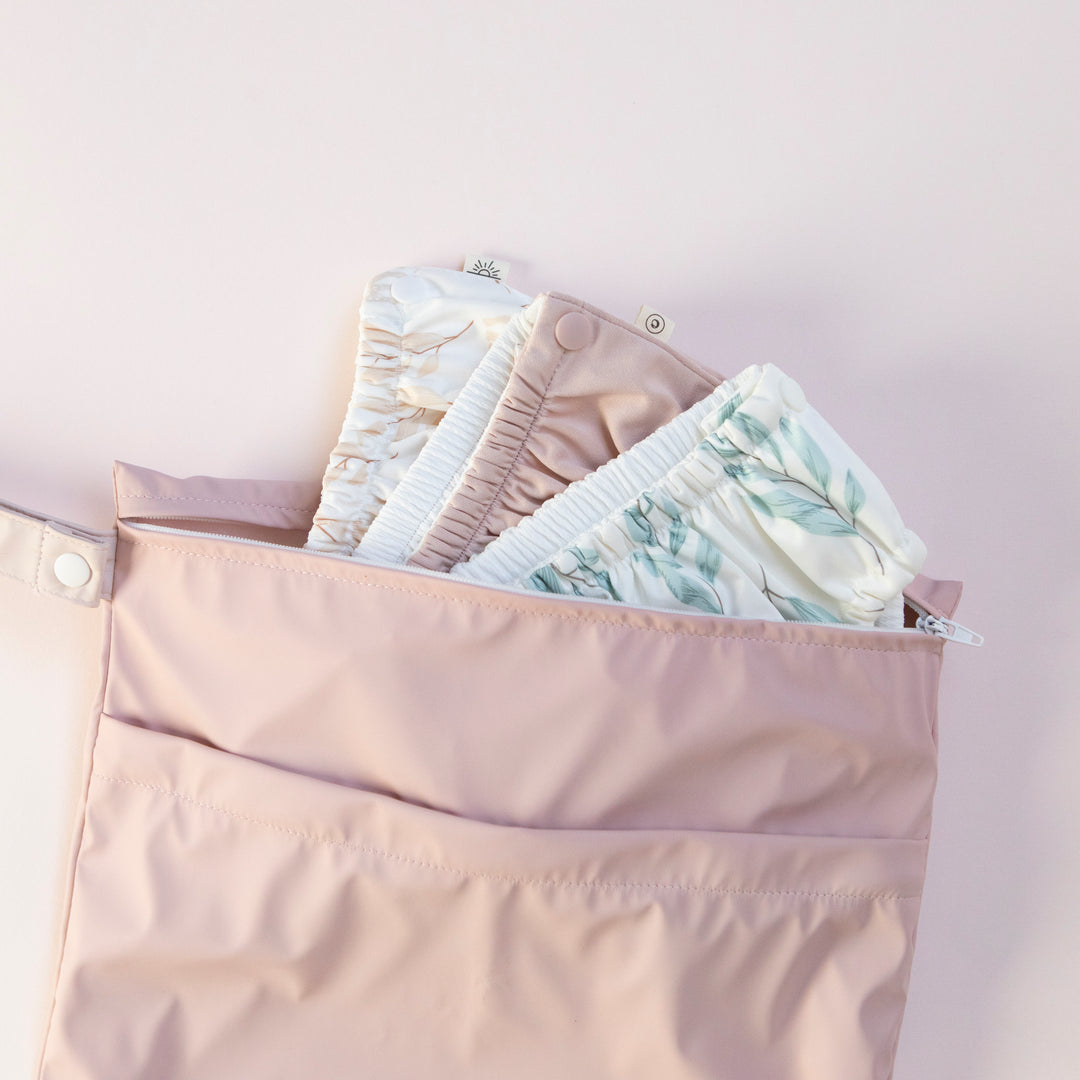 Large recycled wet bag – Pink