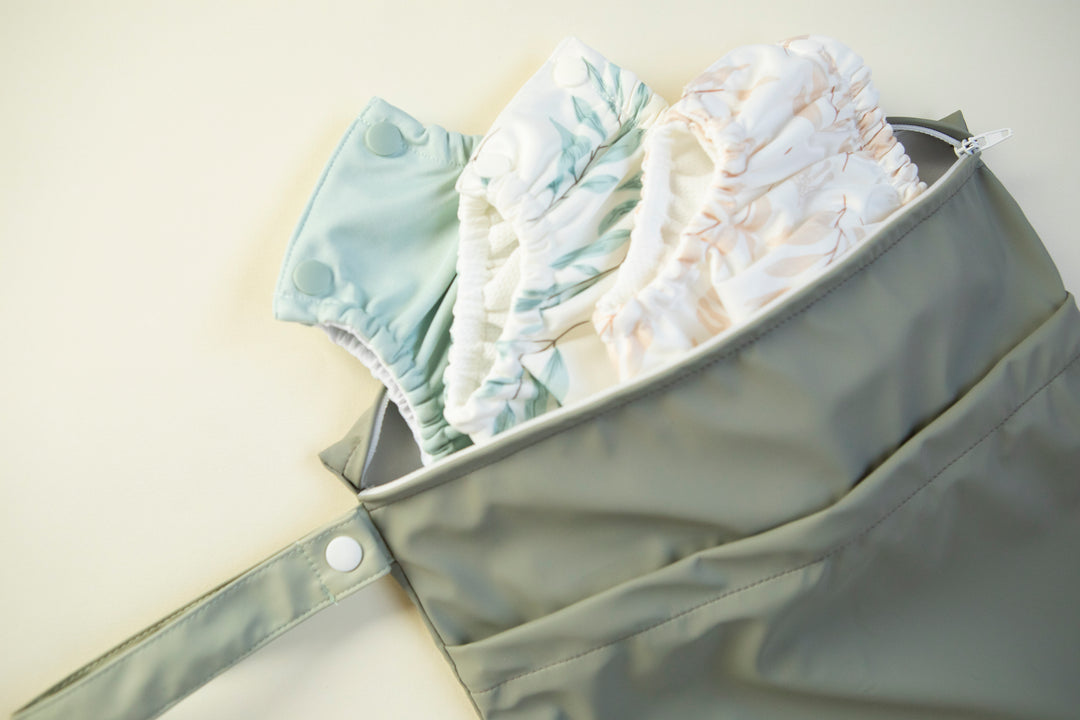 Large recycled wet bag – Sage