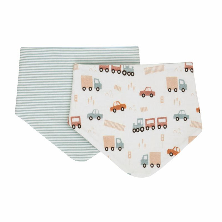 Bandana bibs 2pk - Blue Trucks