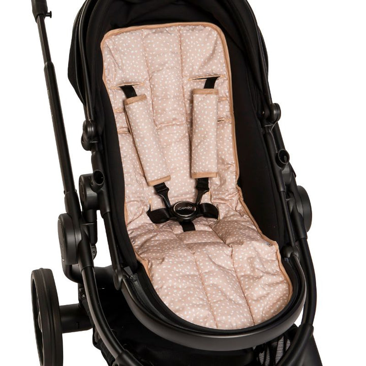 Universal pram liner - Beige Dots