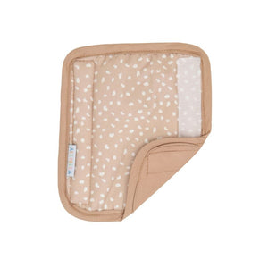 Harness covers & pram pegs - Beige Dots