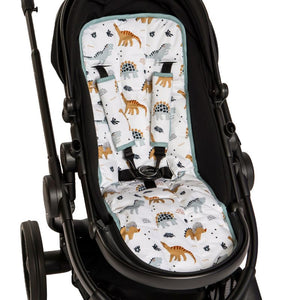 Universal pram liner - Beige Dinosaurs