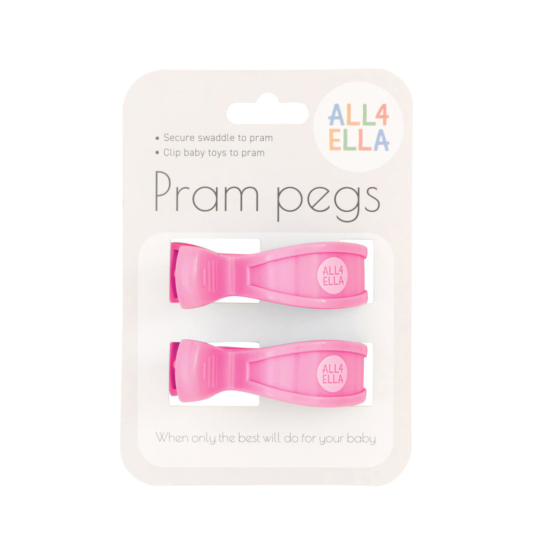 Pram pegs 2 pk - Pastel Pink