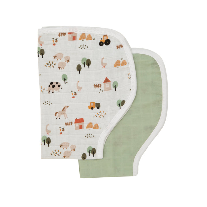 Organic burp cloth 2pk - Country Farm