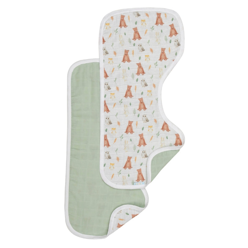 Organic burp cloth 2pk - Forest Friends