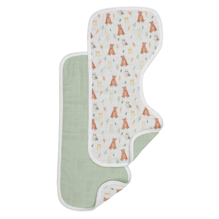 Organic burp cloth 2pk - Forest Friends
