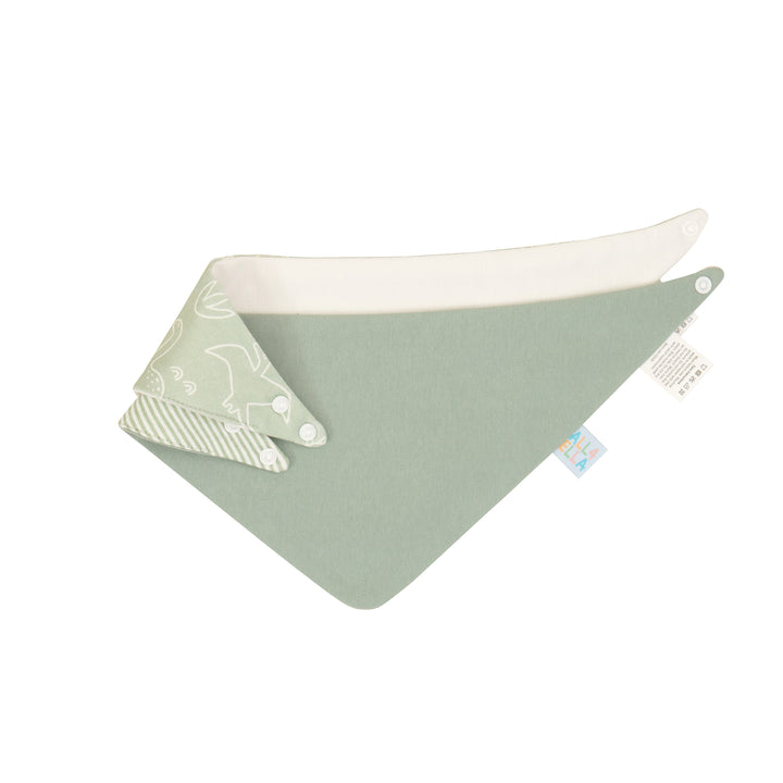 Bandana bibs 2pk - Sage Dino