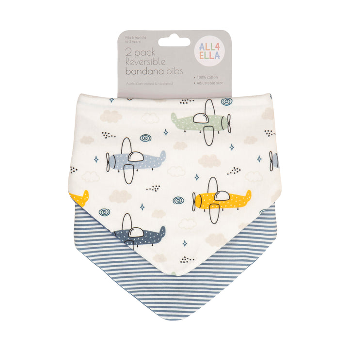 Bandana bibs 2pk - Planes