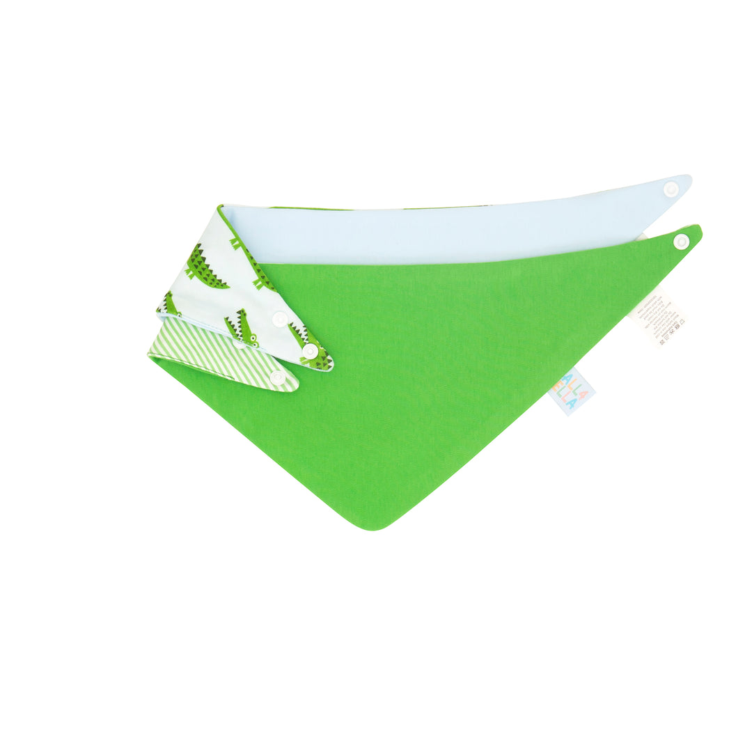 Bandana bibs 2pk - Crocodile