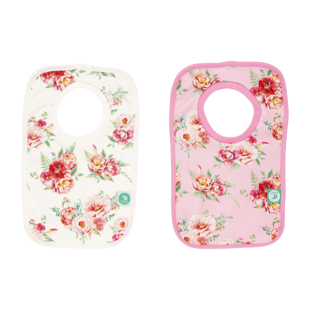 Pullover Head Bibs 2pk - Floral