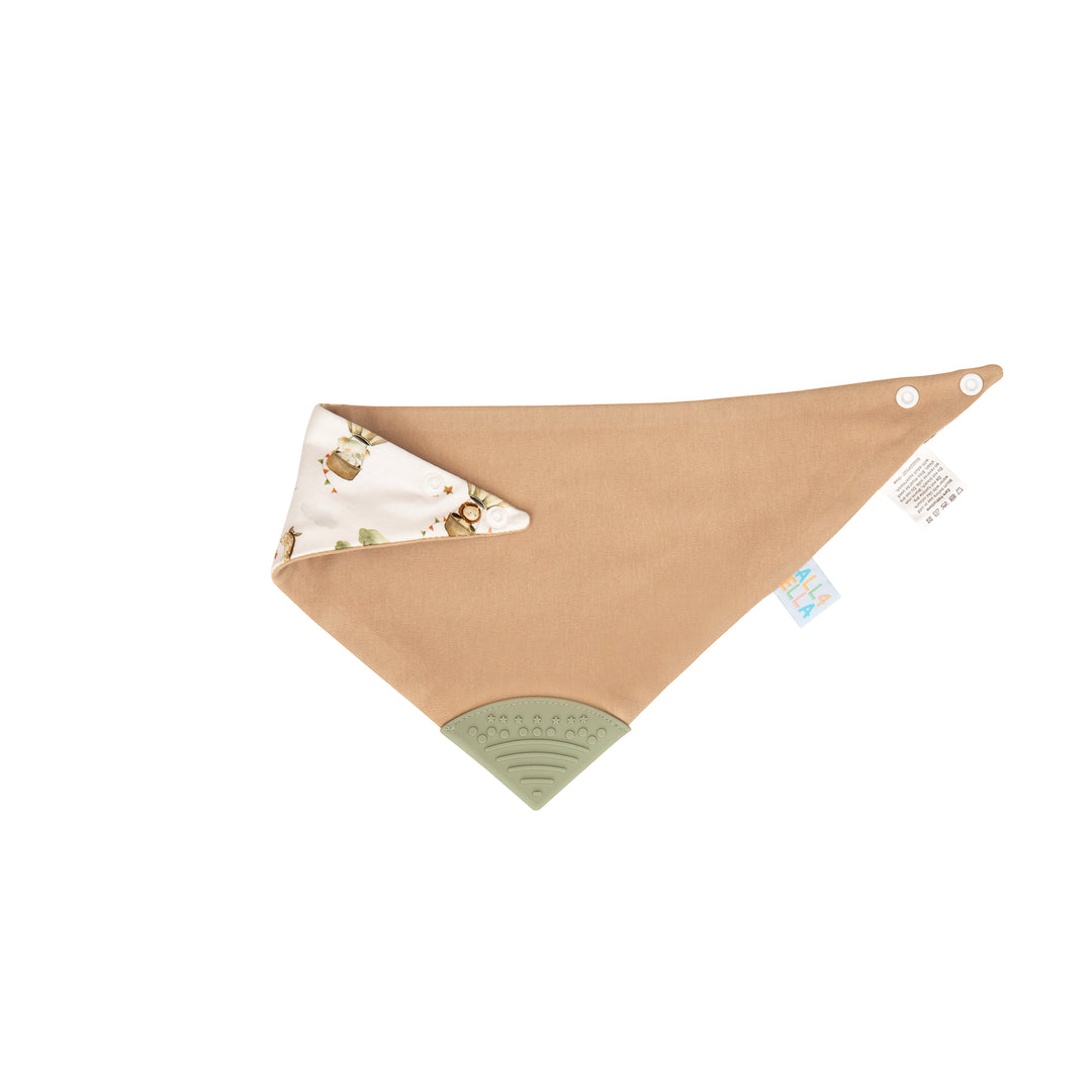 Reversible teether bib - Monkey