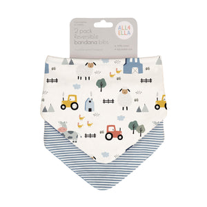 Bandana bibs 2pk - Barnyard