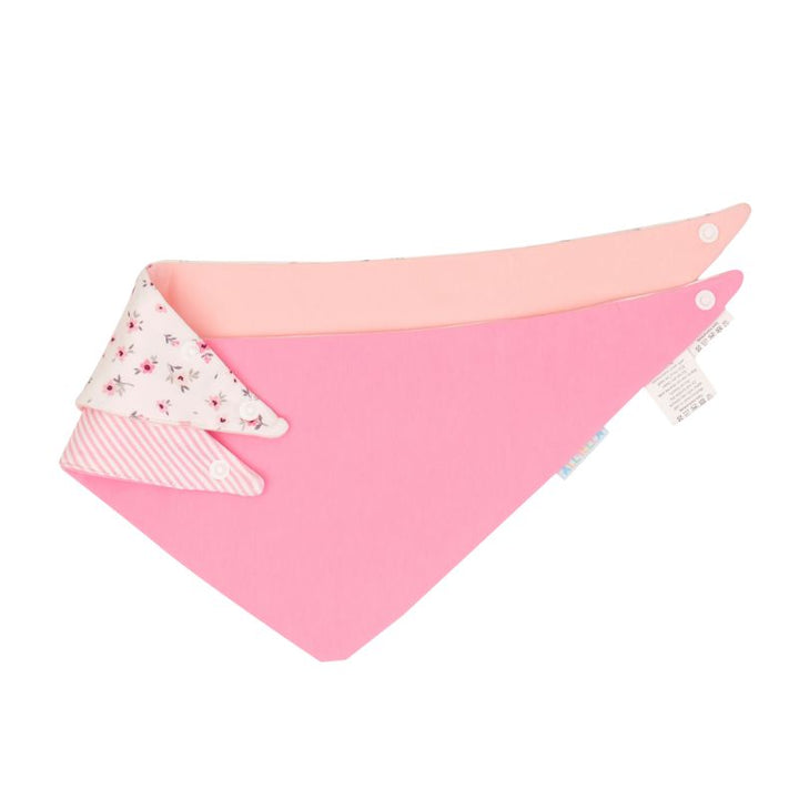 Bandana bibs 2pk - Pink Petals