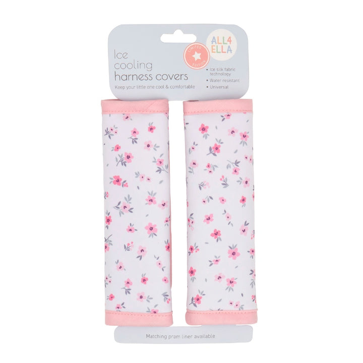 Ice cooling harness covers - Pink Petals