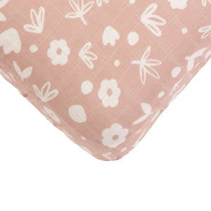 Cot Sheet Bamboo Cotton - Dusty Pink