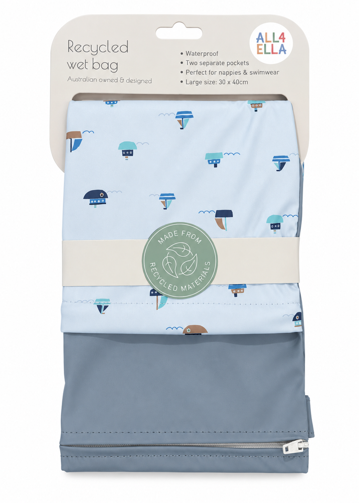 Sail Boats Recycled Wet Bag