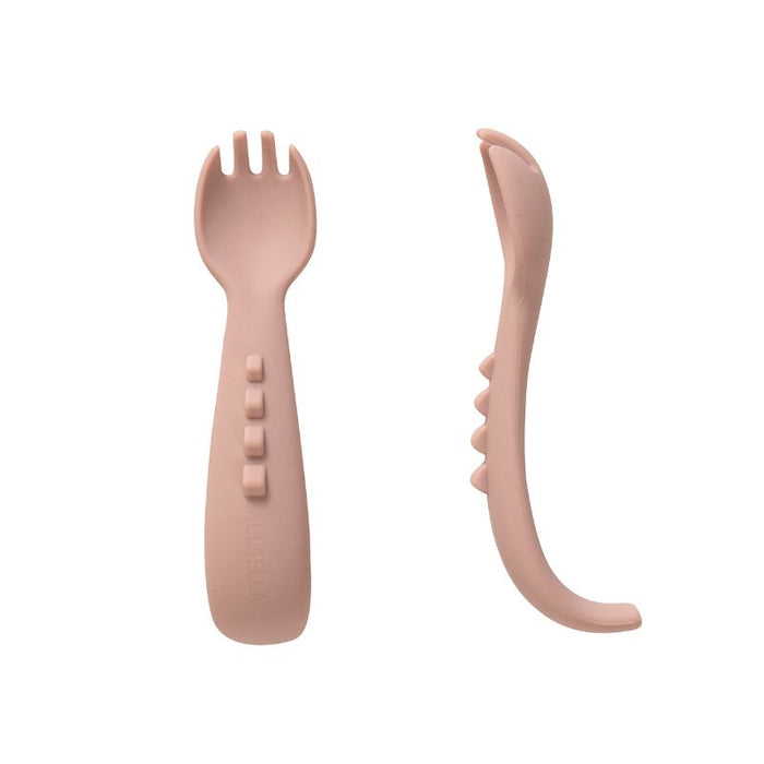 Comfy grip silicone forks 2pk - Dusty Pink