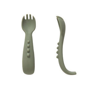 Comfy grip silicone forks 2pk - Olive