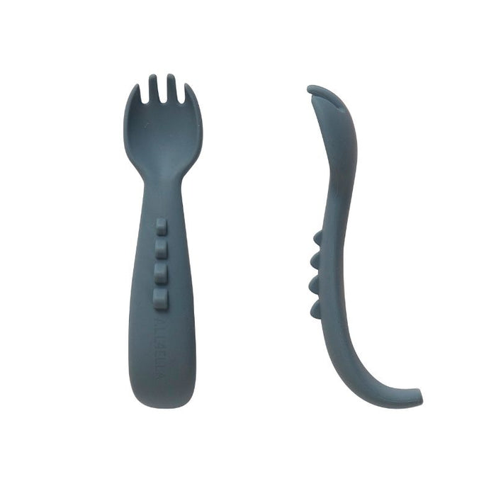 Comfy grip silicone forks 2pk - Slate Blue