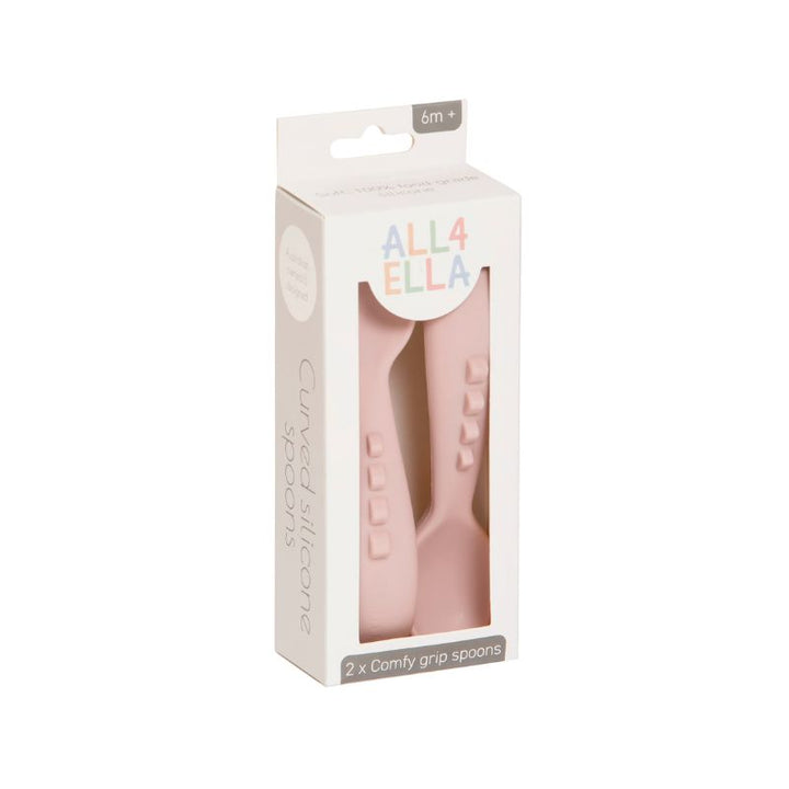 Comfy grip silicone spoons 2pk - Dusty Pink