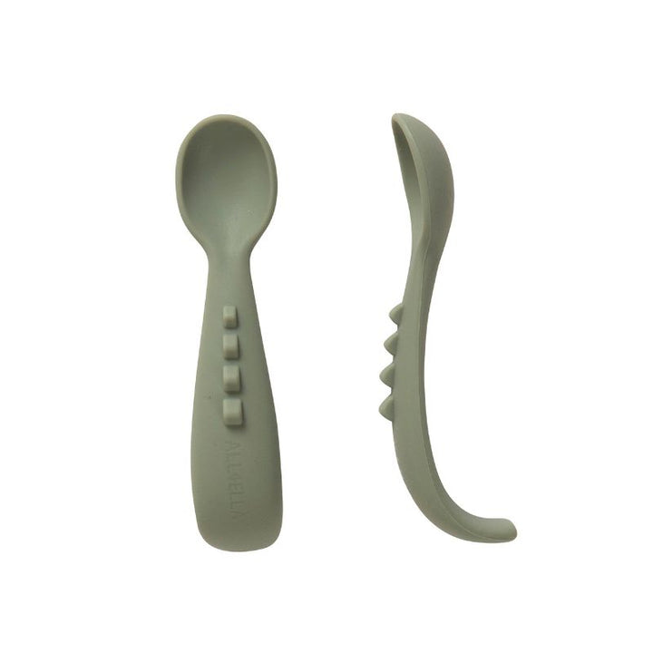 Comfy grip silicone spoons 2pk - Olive