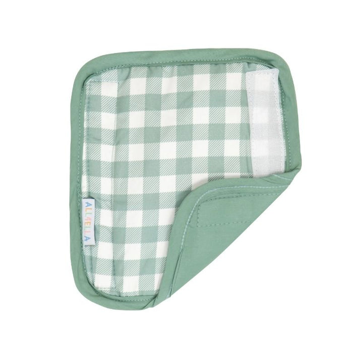 Harness covers - Gingham Sage