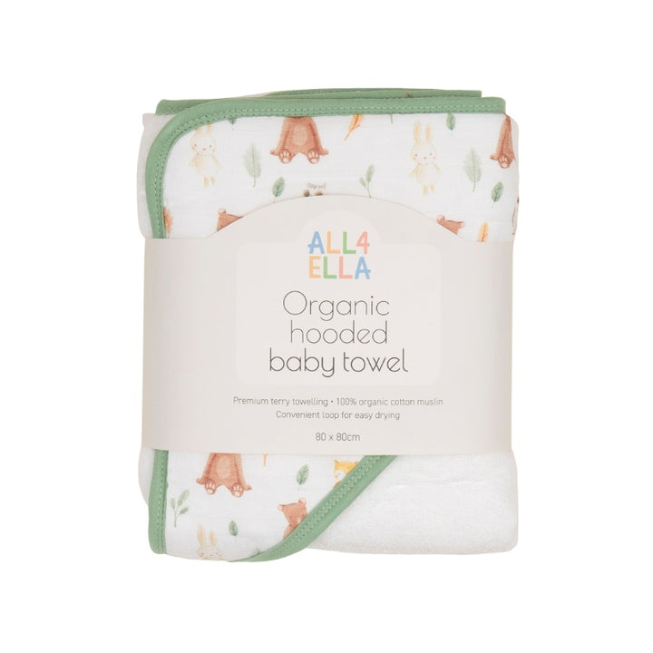 Baby hooded towel - Forest Friends